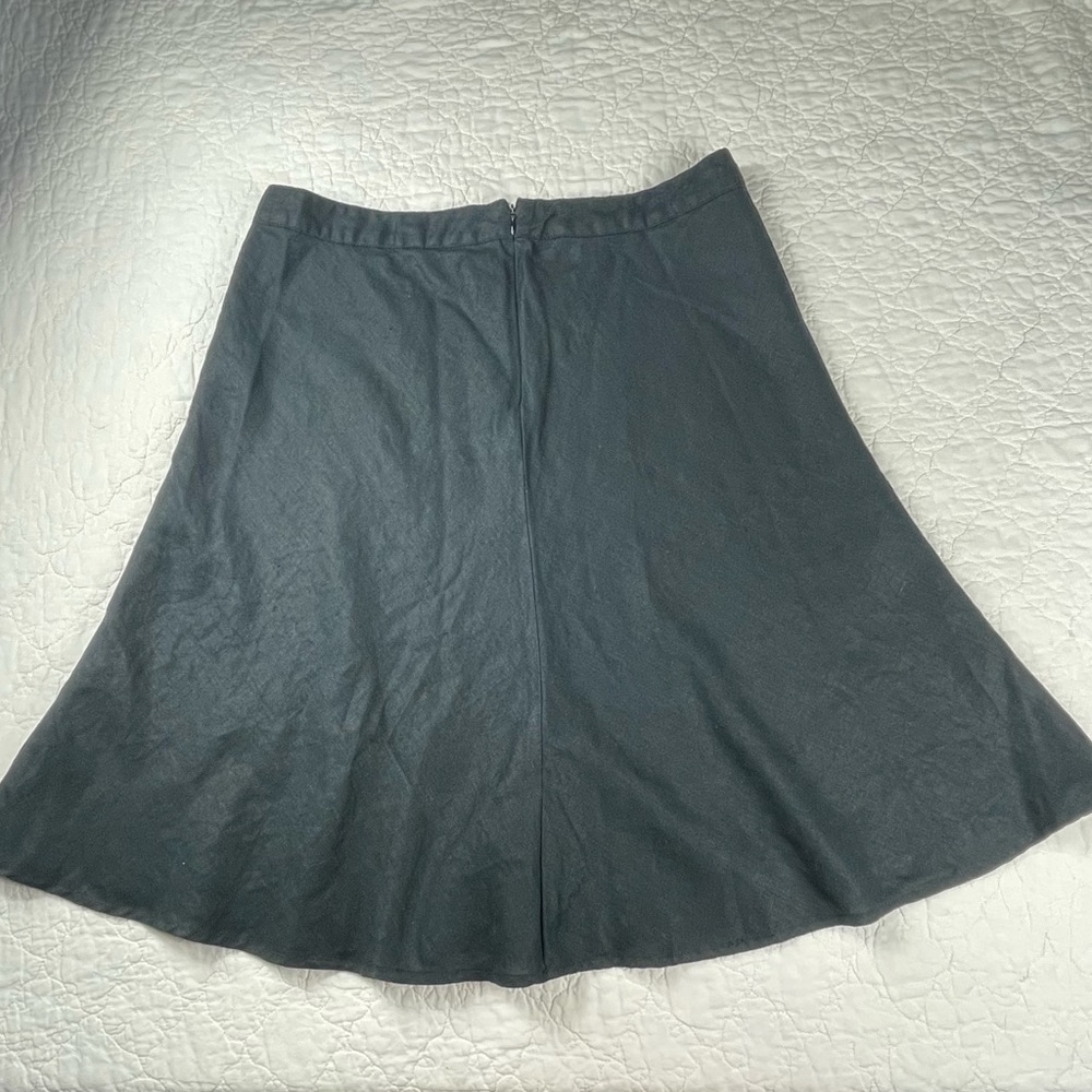 🔥Mossimo 100% Linen A-line Black Skirt Knee Length Dark Academia Women’s Size 10